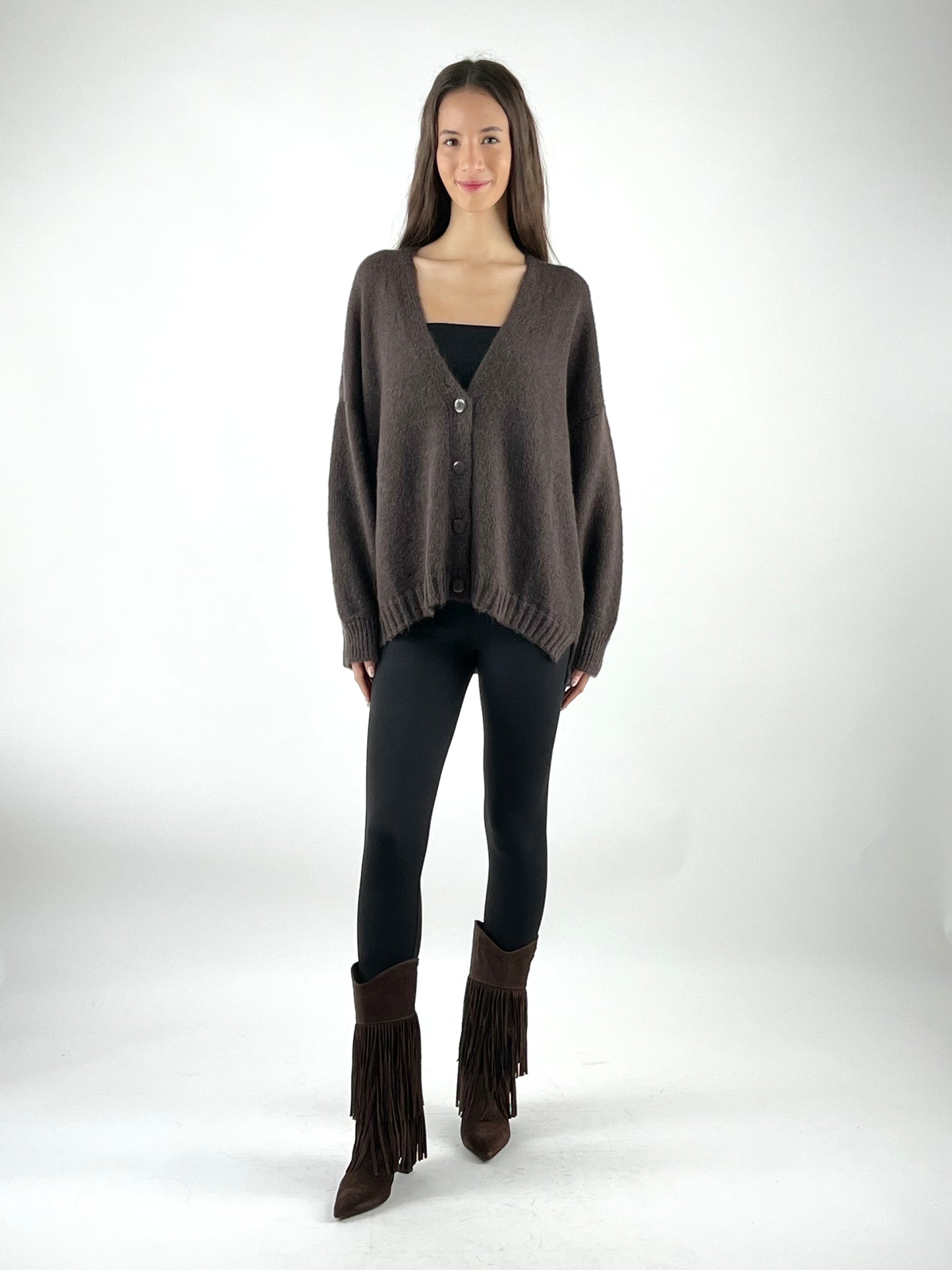 KONTATTO - CARDIGAN LUNGO MOHAIR