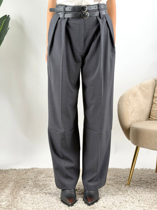 HAVEONE - PANTALONE PIA PALAZZO DOPPIO PASSANTE