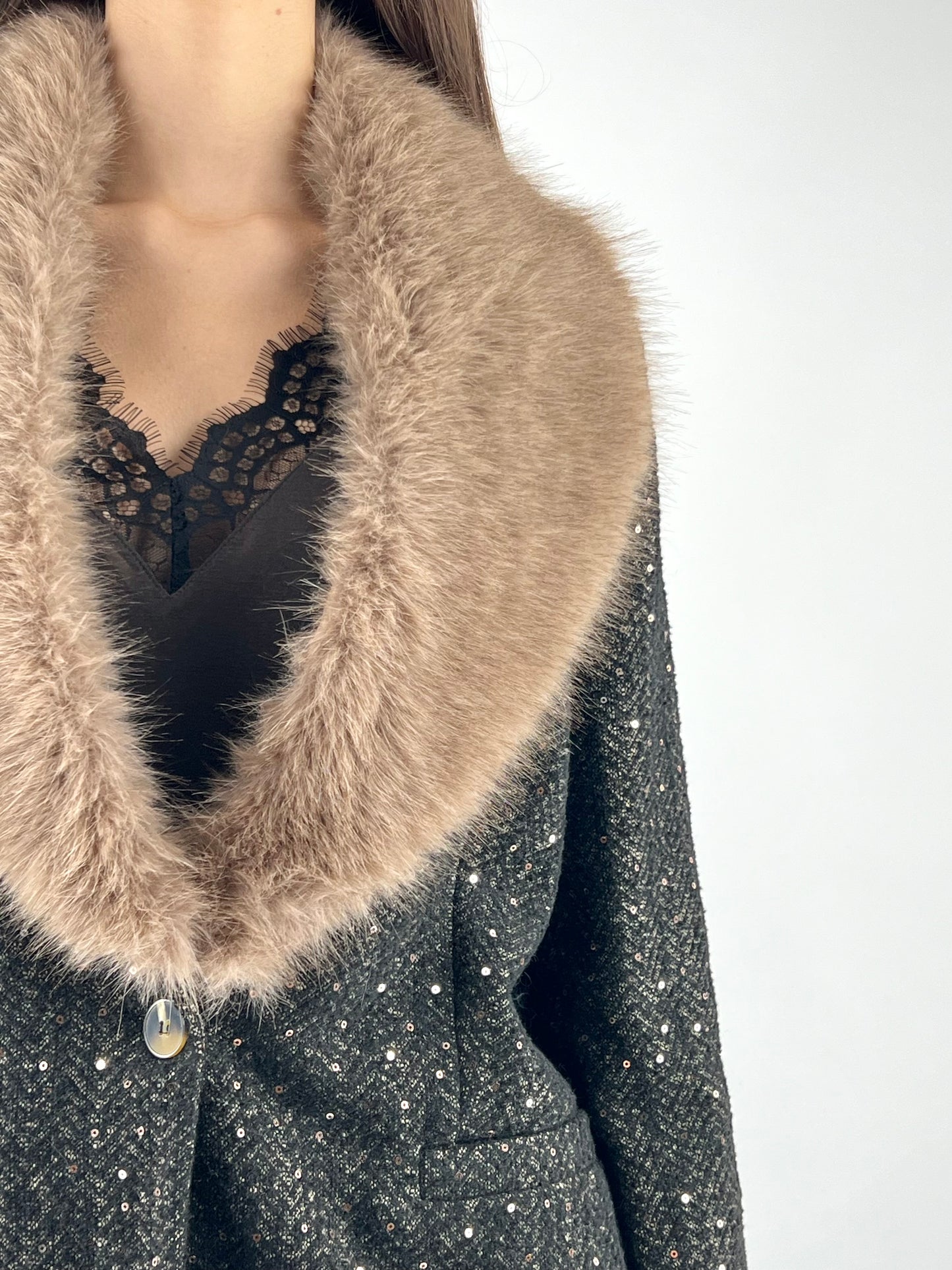 SUSY MIX - GIACCA COLLO ECOPELLICCIA