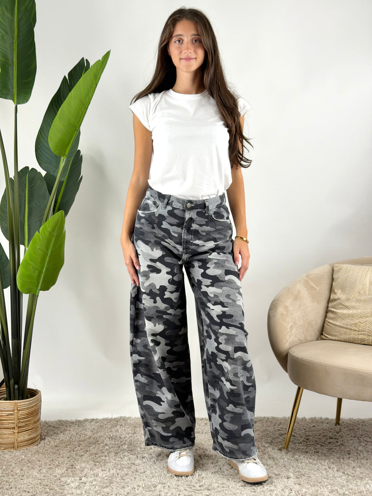 TENSIONE IN - PANTALONE CAMOUFLAGE LOOSE