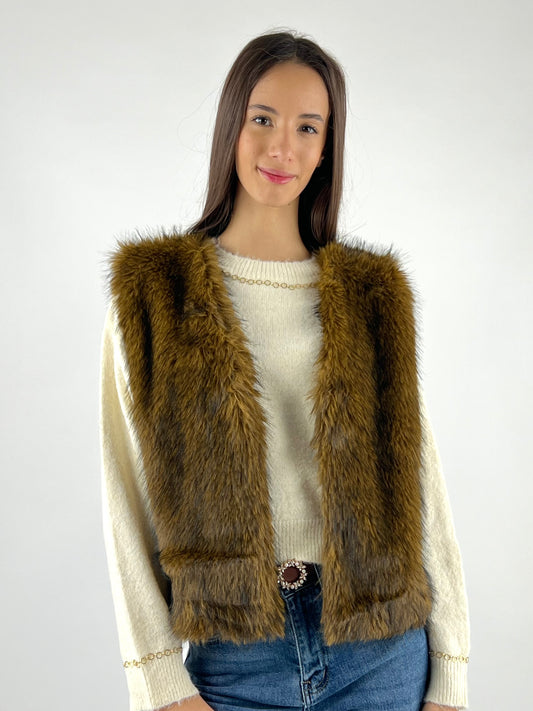 DEVA COUTURE PARIS - GILET ECOPELLICCIA