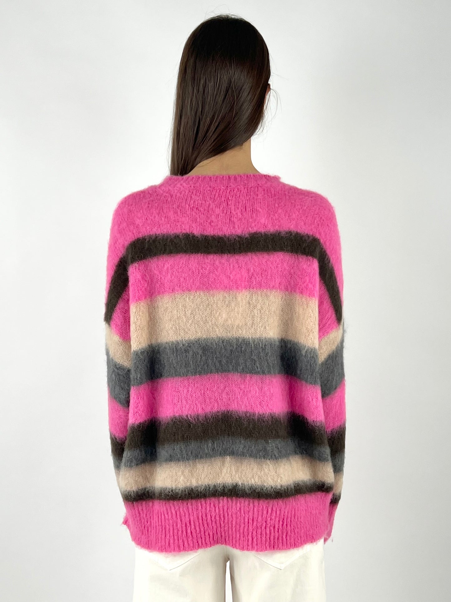 KONTATTO - MAGLIA RIGHE MOHAIR