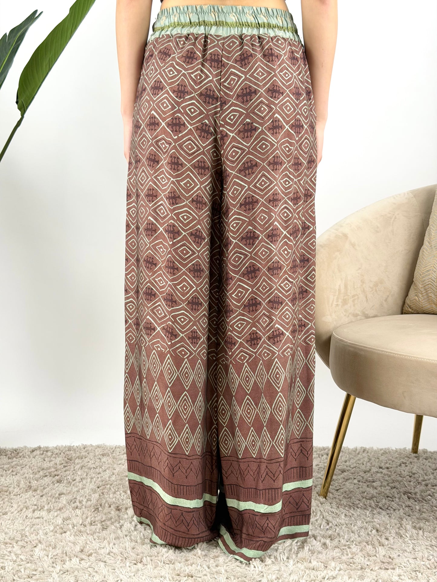 WU'SIDE - PANTALONE PALAZZO ETNICO