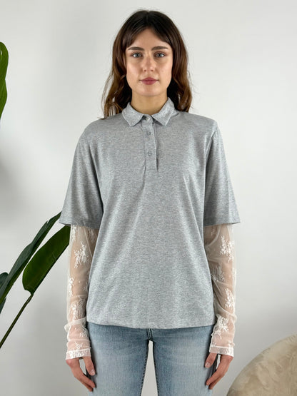 SUSY MIX - POLO CON MANICHE IN PIZZO