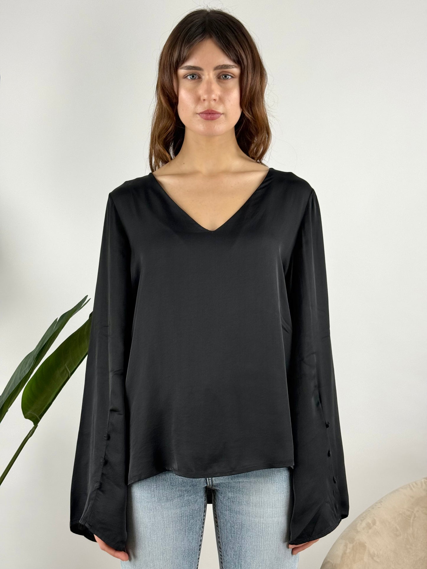 SUSY MIX - BLUSA SATIN MANICA KIMONO