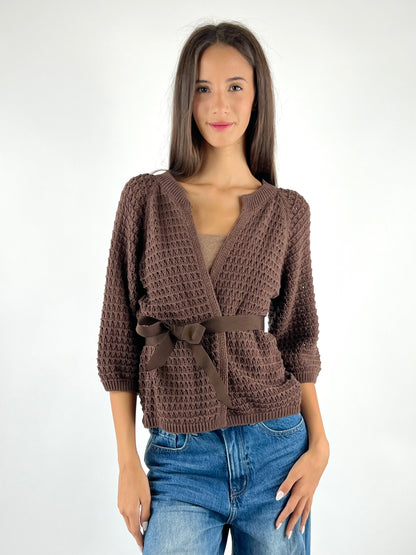 DEVA - CARDIGAN CROCHET CINTURA