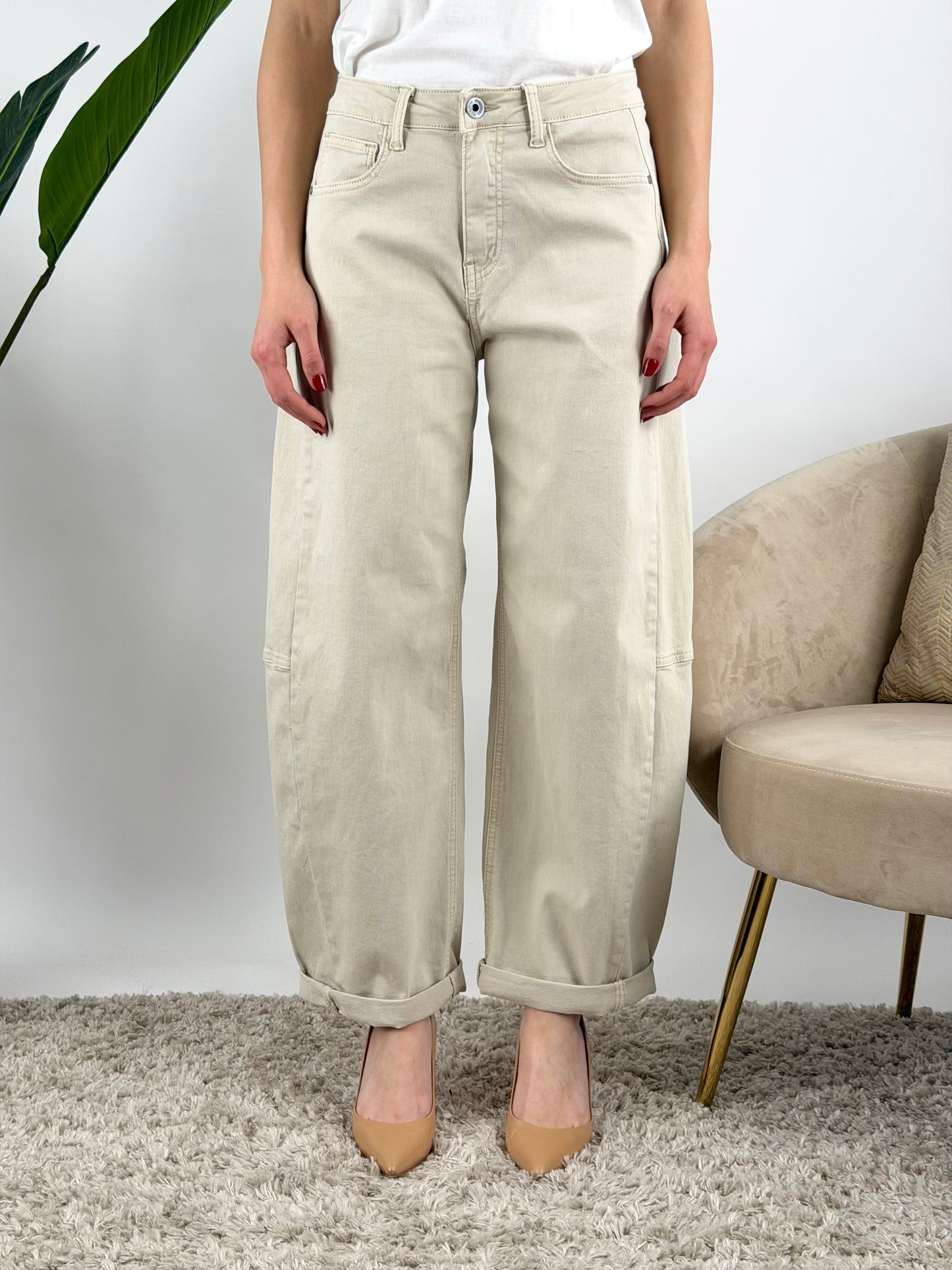 DEVA - JEANS BARREL COLORATO