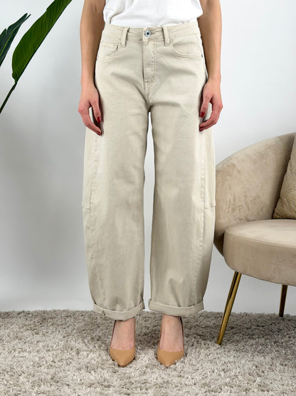 DEVA - JEANS BARREL COLORATO