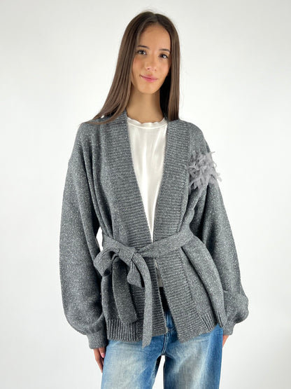 KONTATTO - CARDIGAN LUREX SPILLA