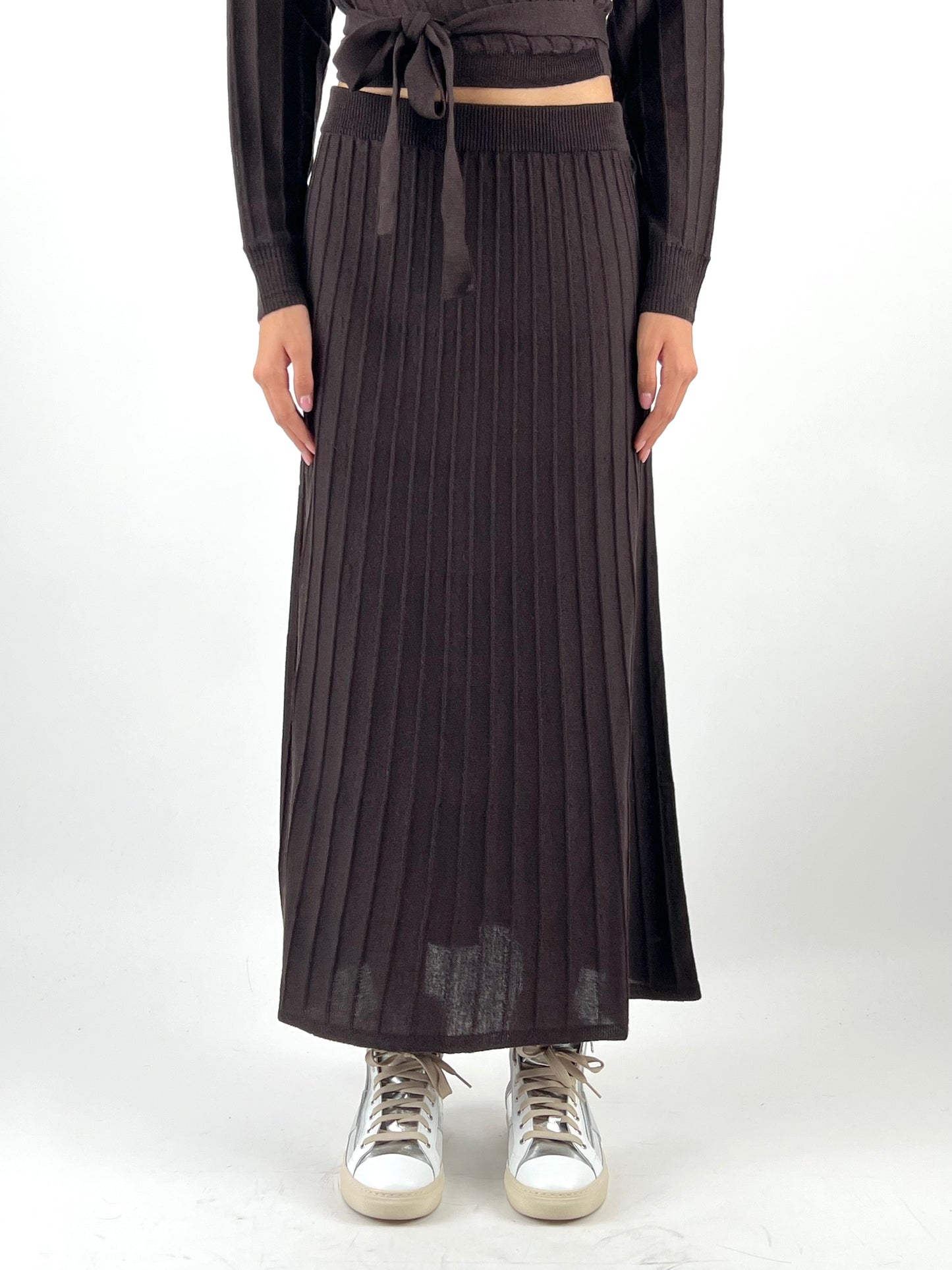 KONTATTO - GONNA IN MAGLIA PLISSÈ