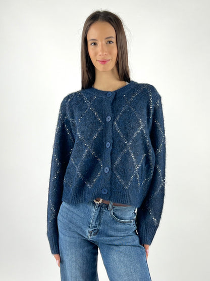 DEVA COUTURE PARIS - CARDIGAN COREANA MICRO PAILLETTES