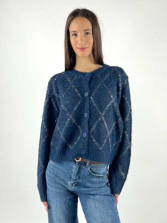 DEVA COUTURE PARIS - CARDIGAN COREANA MICRO PAILLETTES