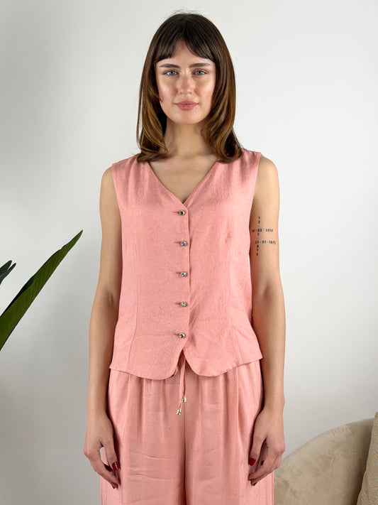 WU'SIDE - GILET BOTTONI GIOIELLO