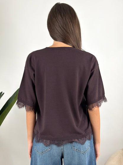 KONTATTO - MAGLIA GIROCOLLO PIZZO