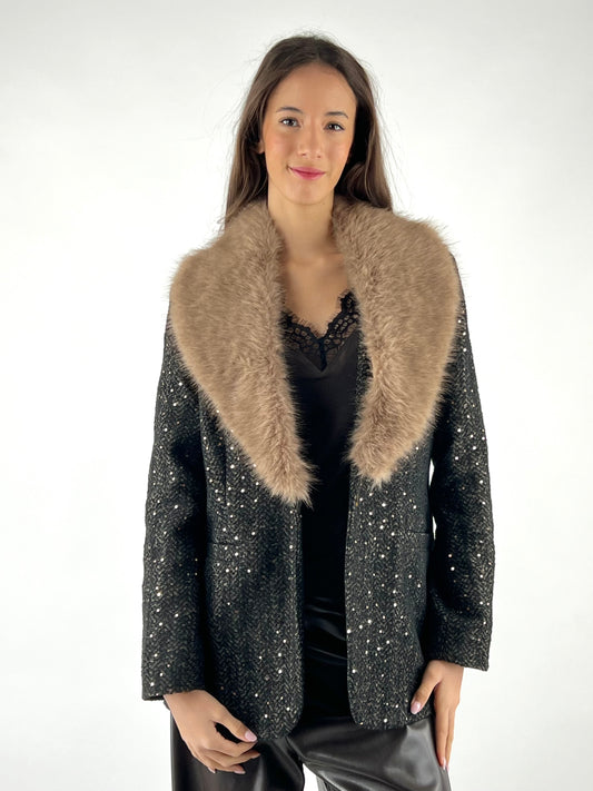 SUSY MIX - GIACCA COLLO ECOPELLICCIA