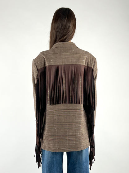 SUSY MIX - GIACCA FRANGE MICROPAILLETTES