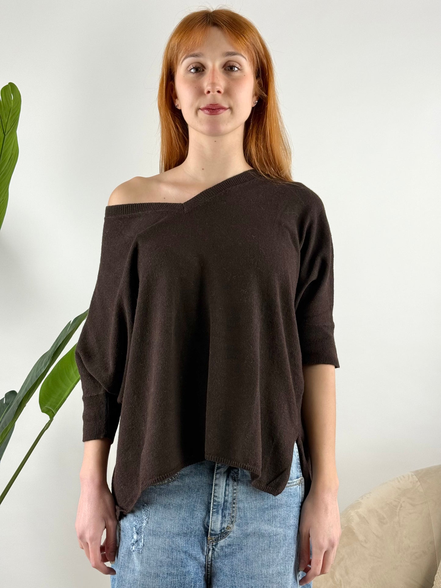 DEVA - MAGLIA KIMONO SCOLLO PUNTA