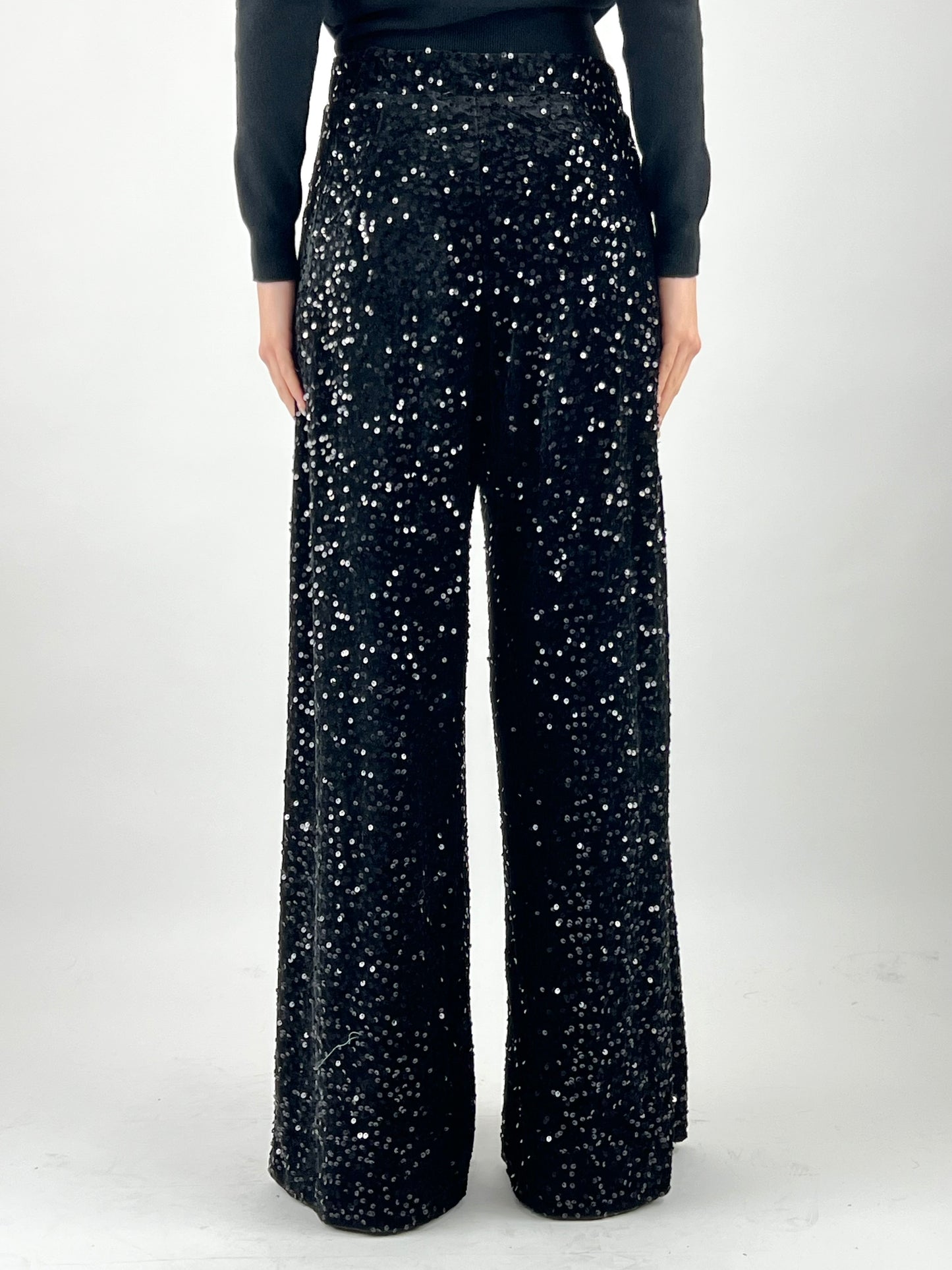 DEVA - PANTALONE CINIGLIA PAILLETTES