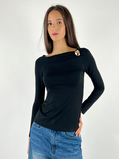 SUSY MIX - MAGLIA CON ACCESSORIO LATERALE