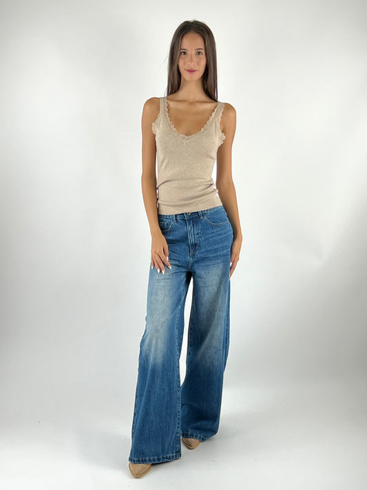 SUSY MIX - CANOTTA IN MAGLIA PIZZO
