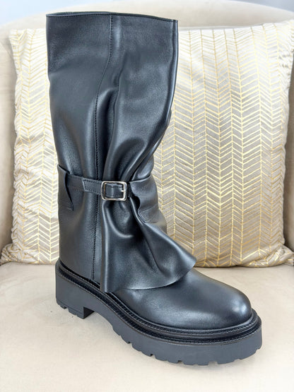 OVYÈ - SLOUCHY BIKER BOOTS