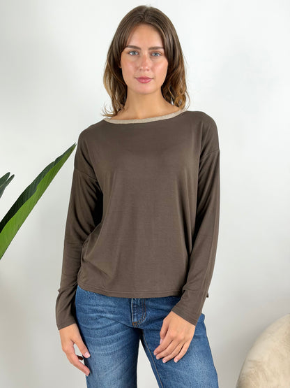SUSY MIX - MAGLIA COLLO LUREX