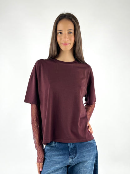 SUSY MIX - MAGLIA MANICA PIZZO
