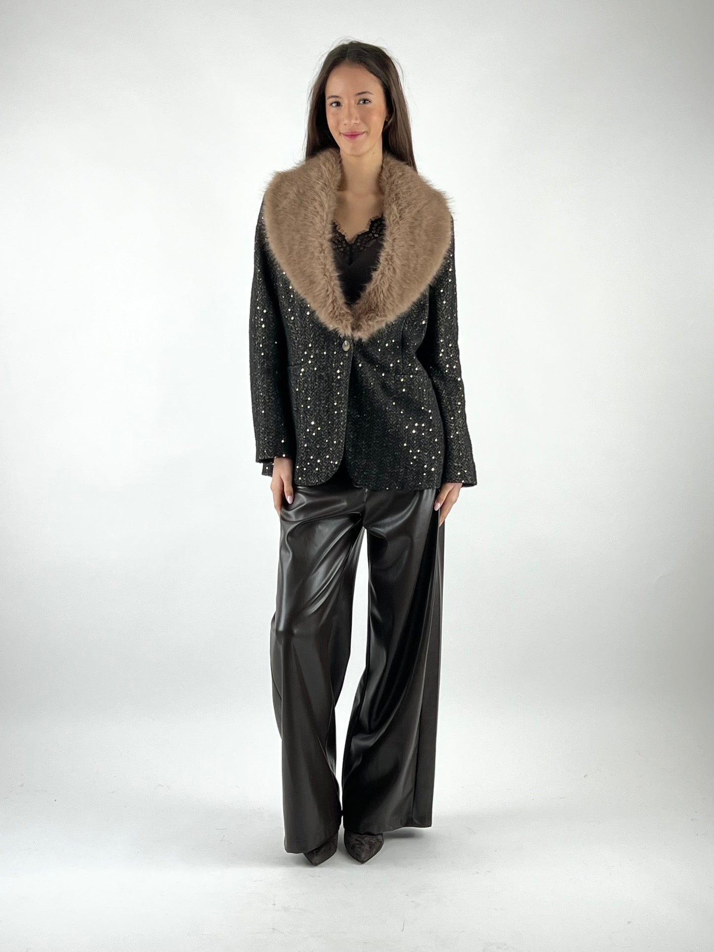 SUSY MIX - GIACCA COLLO ECOPELLICCIA