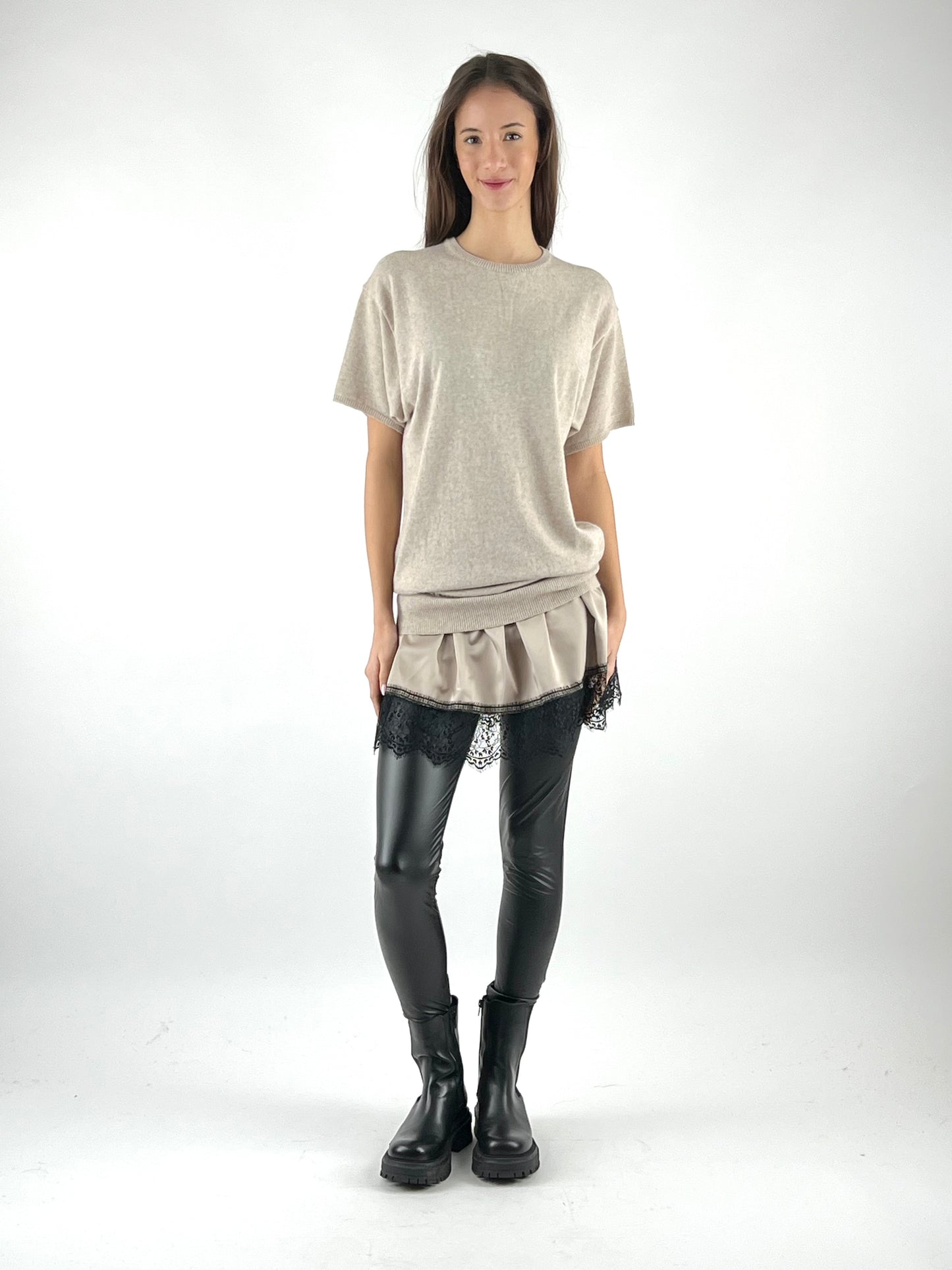 VICOLO - ABITO MAGLIA SATIN