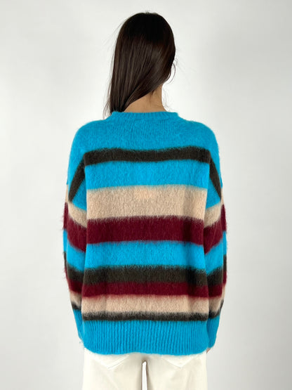 KONTATTO - MAGLIA RIGHE MOHAIR