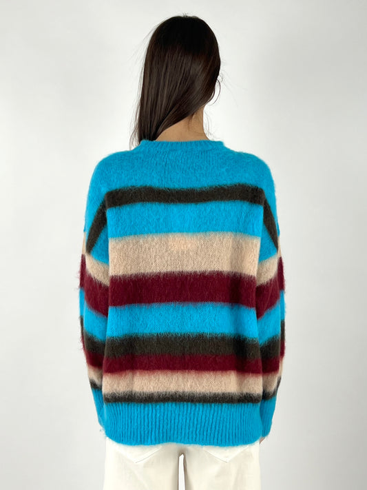 KONTATTO - MAGLIA RIGHE MOHAIR