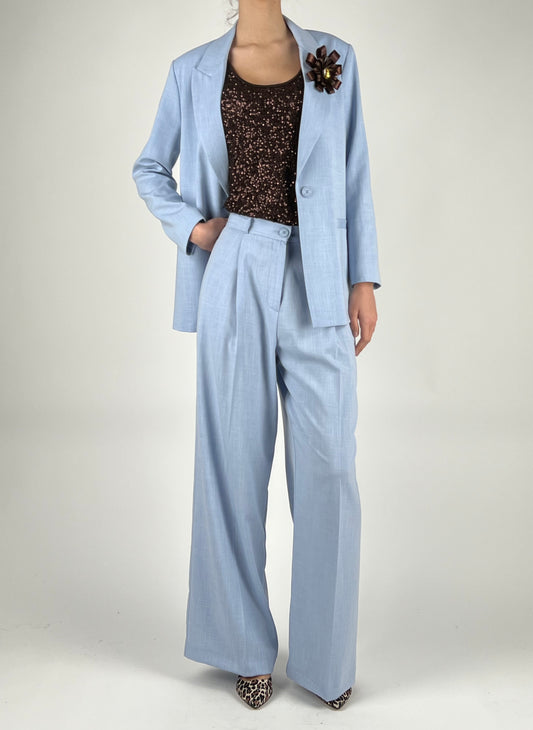 HAVEONE - PANTALONE PALAZZO PINCES