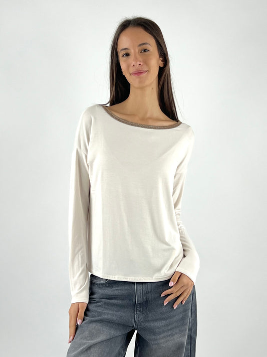 SUSY MIX - MAGLIA KIMONO BORDO LUREX