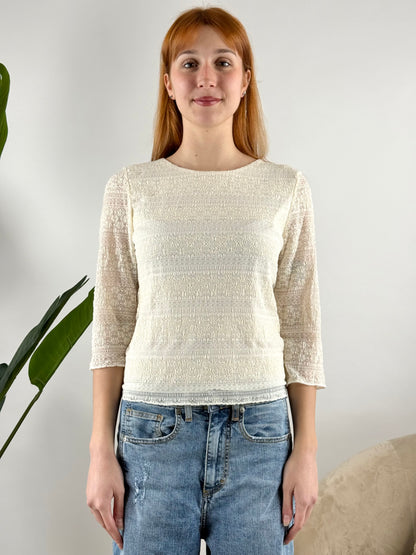 SUSY MIX - MAGLIA TRE QUARTI RICAMI