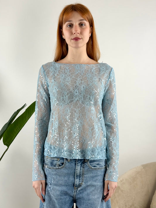 SUSY MIX - MAGLIA PIZZO MACRO PAILLETTES