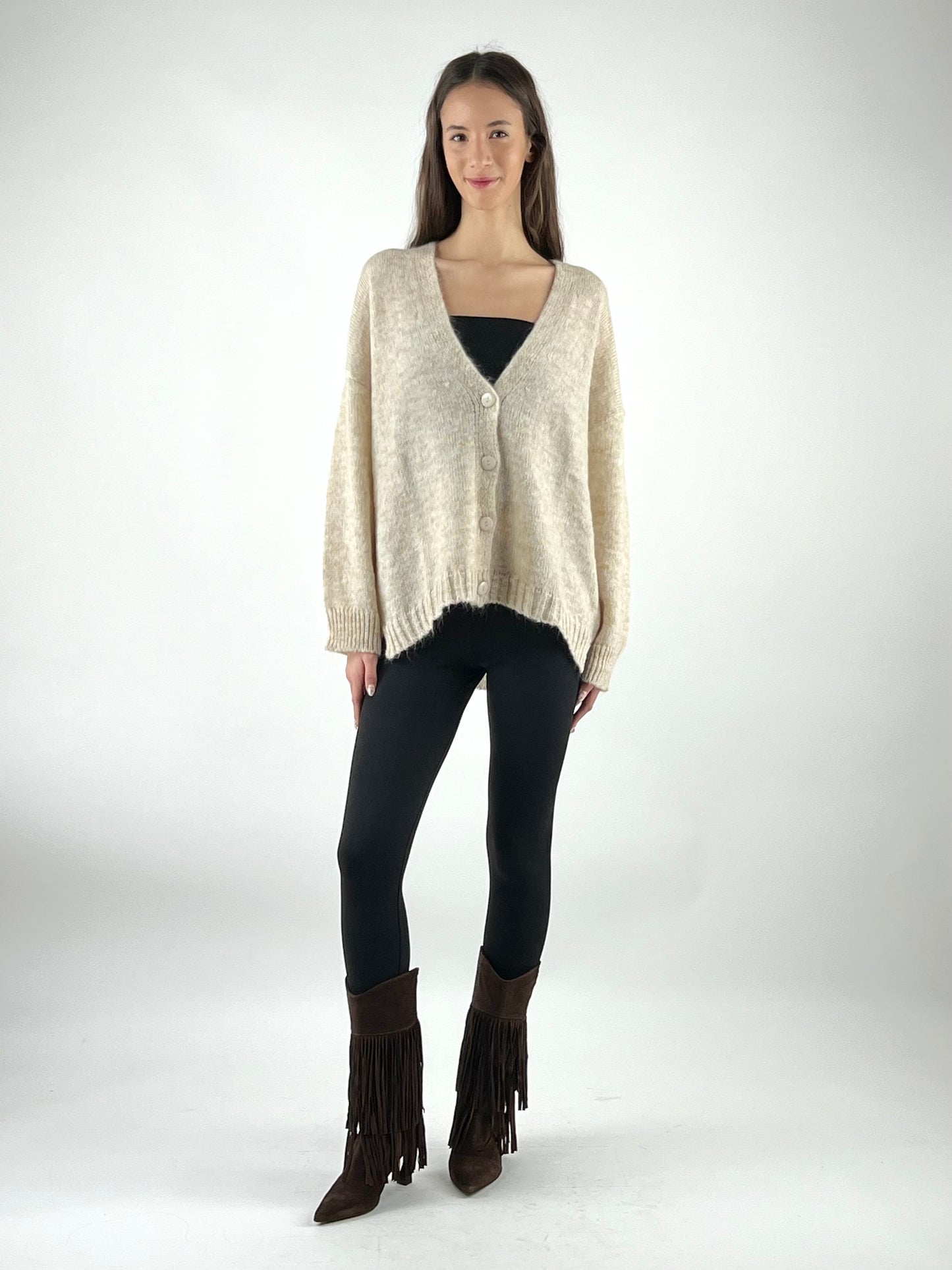 KONTATTO - CARDIGAN LUNGO MOHAIR