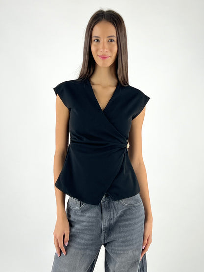 DEVA - TOP INCROCIO SPILLA