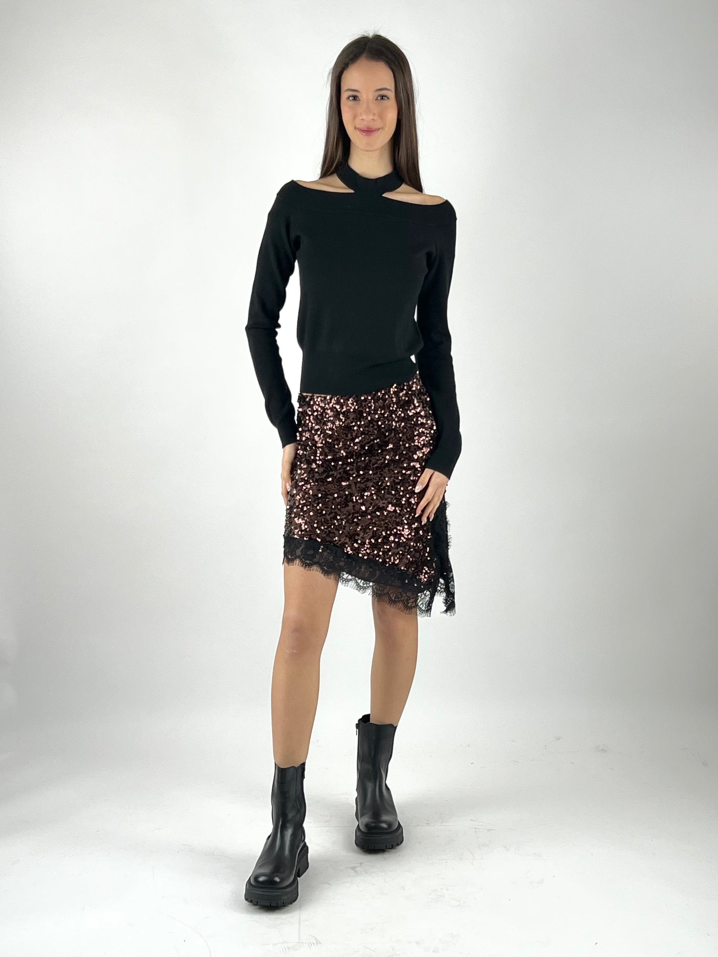 DEVA - GONNA ASIMMETRICA PAILLETTES