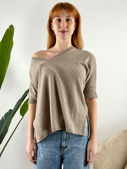 DEVA - MAGLIA KIMONO SCOLLO PUNTA