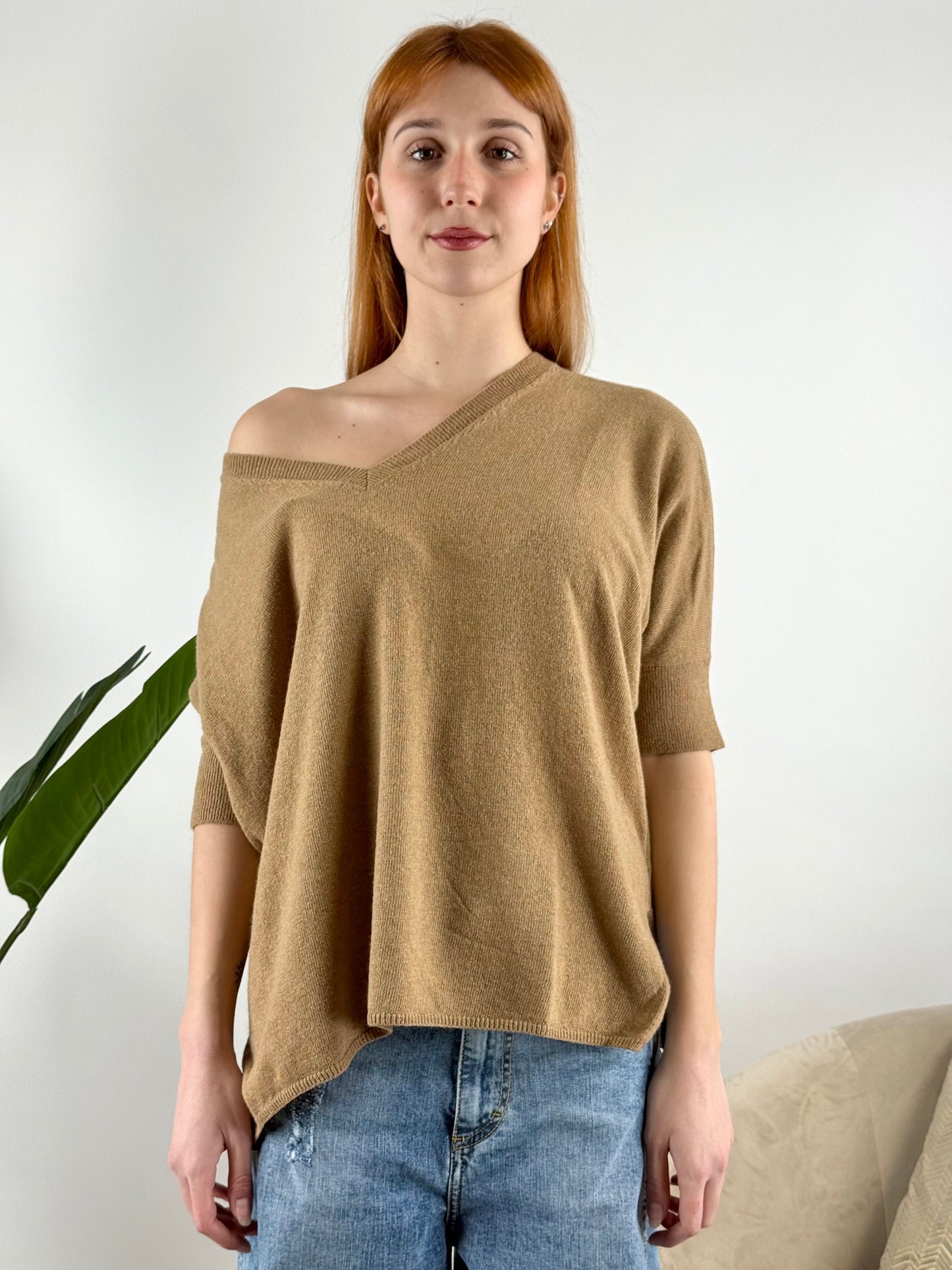 DEVA - MAGLIA KIMONO SCOLLO PUNTA