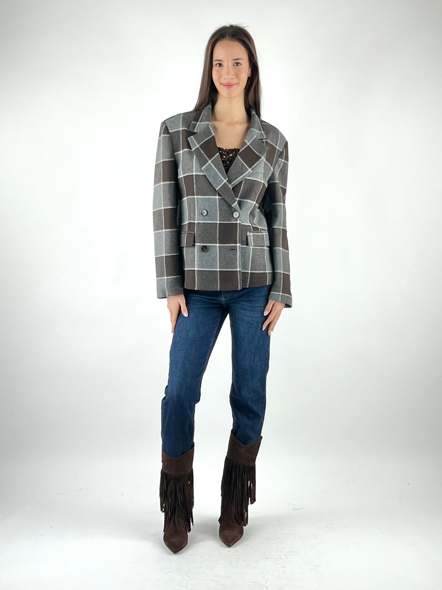 MOTEL - GIACCA CHECK DOPPIOPETTO