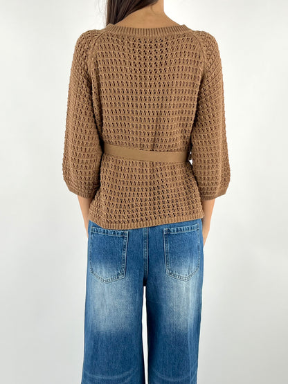 DEVA - CARDIGAN CROCHET CINTURA
