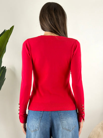 DEVA COUTURE PARIS - MAGLIA GIROCOLLO POLSINI