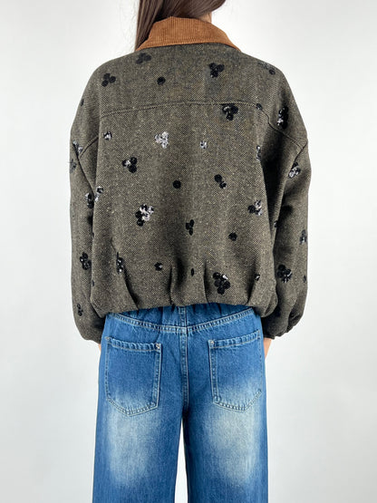 DEVA - GIUBBINO SPIGATO PAILLETTES