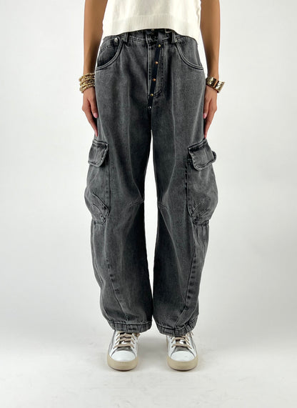 TENSIONE IN - JEANS BARREL CARGO