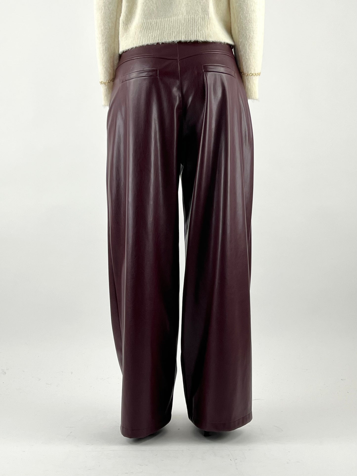 MOTEL - PANTALONE PALAZZO ECOPELLE