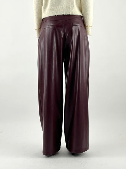 MOTEL - PANTALONE PALAZZO ECOPELLE