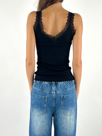 SUSY MIX - CANOTTA IN MAGLIA PIZZO