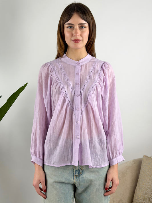 DEVA COUTURE PARIS - CAMICIA MUSSOLA COREANA