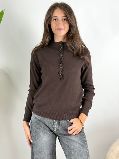 HAVEONE - MAGLIA BOTTONCINI ROUCHES